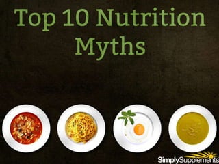 Top 10 Nutrition Myths