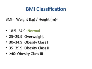 Weight Classification Comprehensive Overview of Obesity: Causes, Classification, and ...
