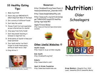 Nutrition pamphlet