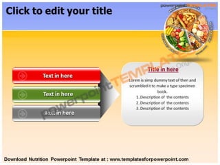 Nutrition Powerpoint Template - Templates for PowerPoint | PPTX