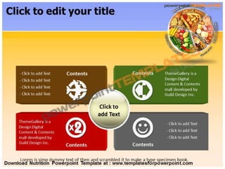 Nutrition Powerpoint Template - Templates for PowerPoint | PPTX