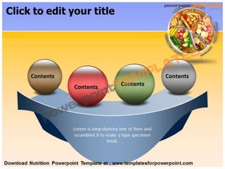 Nutrition Powerpoint Template - Templates for PowerPoint | PPTX