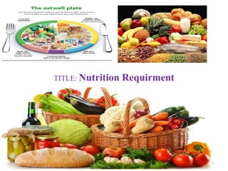 TITLE: Nutrition Requirment
1
 