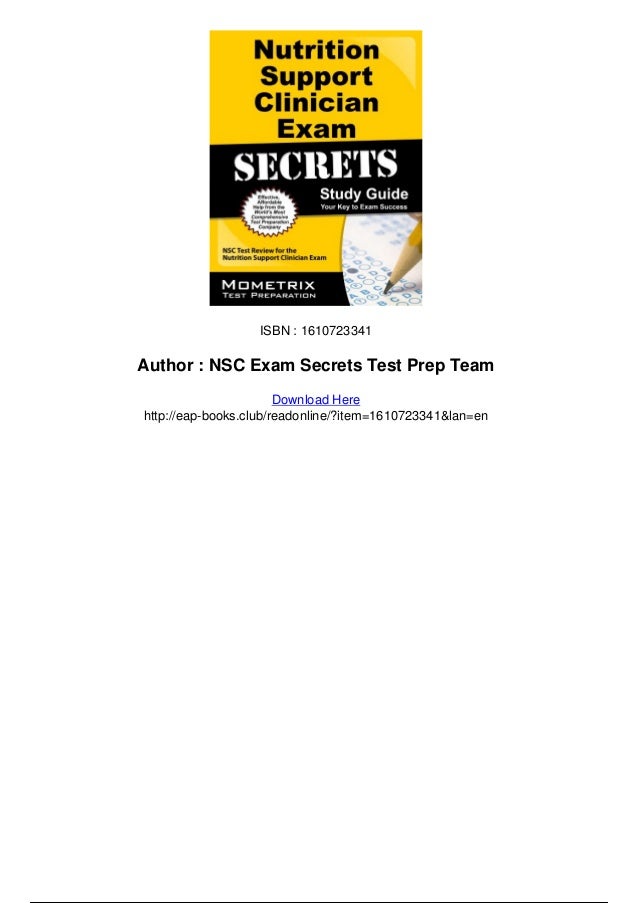 Nutrition Support Clinician Exam Secrets Study Guide Nsc