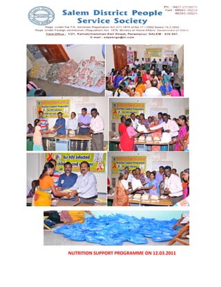 NUTRITION SUPPORT PROGRAMME ON 12.03.2011
 