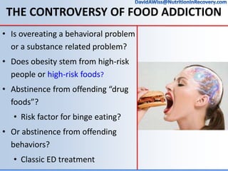Nutrition Therapy for the Addicted Brain (June 2016) by David Wiss MS RDN
