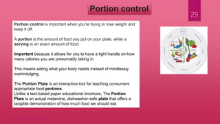 Learning Portion Control Nutrition tools and dietary guidelines | PPTX