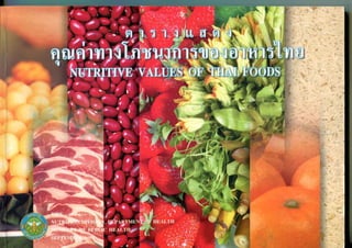 Nutritive values of foods