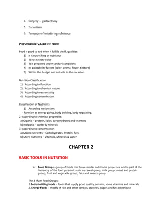 Nutrtion and diet therapy prelim