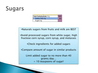 SugarsNaturals sugars from fruits and milk are BEST