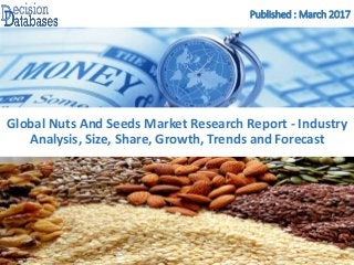 Published : March 2017
Global Nuts And Seeds Market Research Report - Industry
Analysis, Size, Share, Growth, Trends and Forecast
 