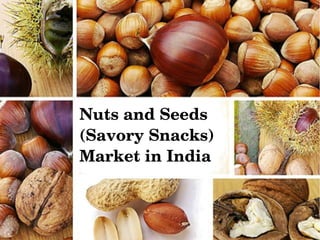 Nuts and Seeds 
(Savory Snacks) 
Market in India
 