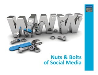 Nuts & Bolts  
of Social Media
                    1
 