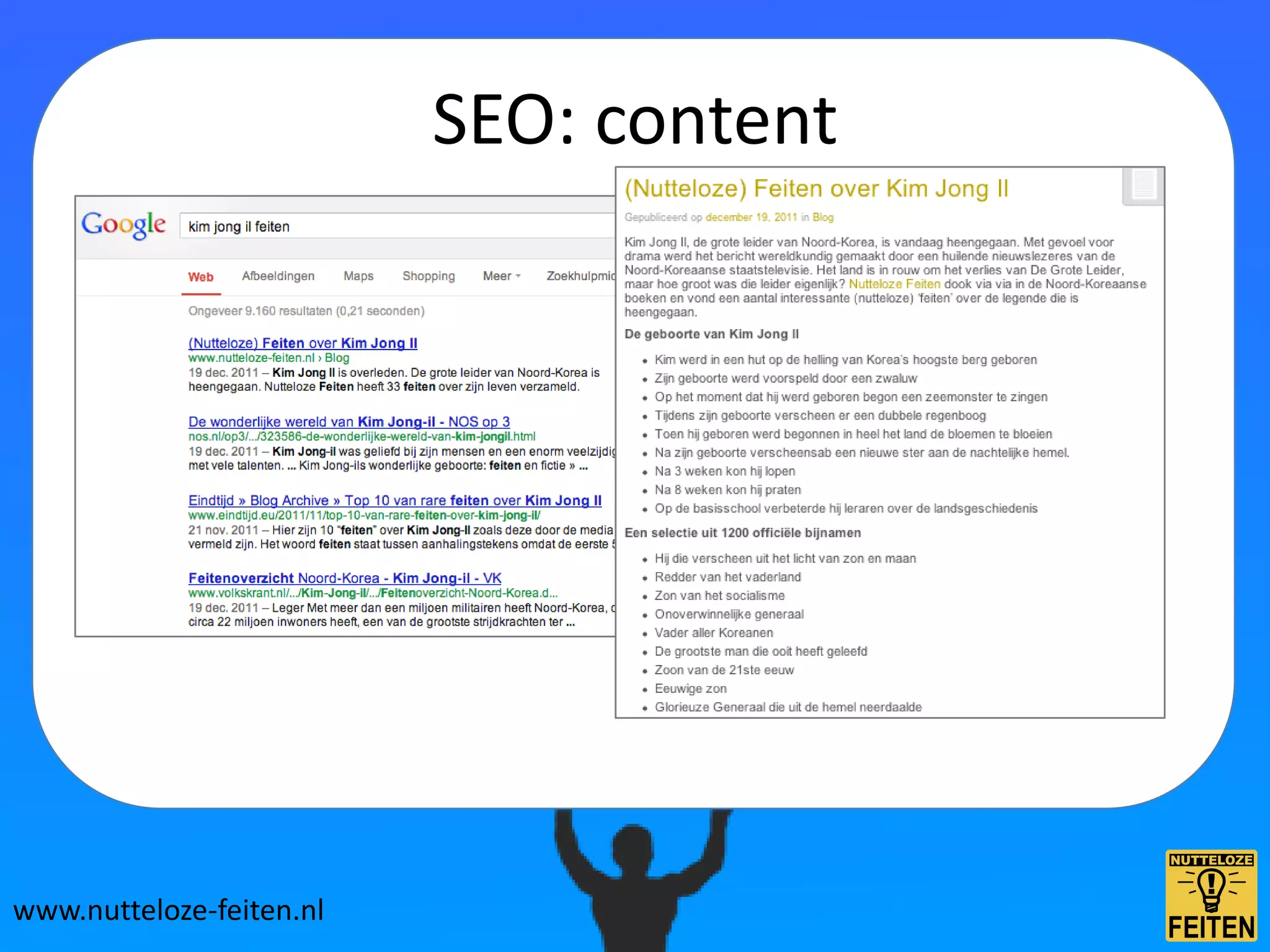SEO: content




www.nutteloze-feiten.nl
 