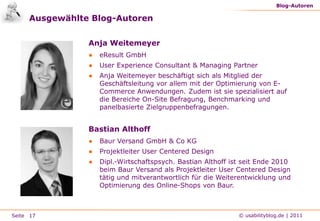 Wie zufrieden sind die Nutzer mit www.usabilityblog.de?