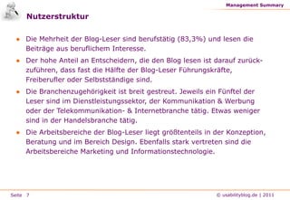 Nutzerstruktur – Wer nutzt usabilityblog.de		022