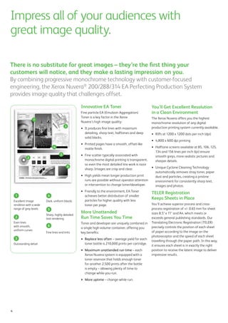 4
3
4
5
1
2
6
Impress all of your audiences with
great image quality.
There is no substitute for great images – they’re th...