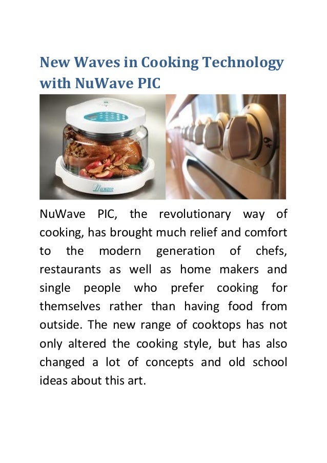 Nuwave Cooking Appliances With Nuwave Pic