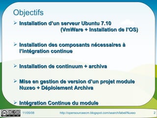Nuxeo5 - Installation Integration Continue