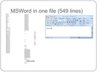 MIME-Version: 1.0
Content-Type: multipart/related; boundary="----=_NextPart_01CD17D7.B9DC9160"




------=_NextPart_01CD17D7.B9DC9160
Content-Location: file:///C:/11A955E4/Hellowor ld.htm
Content-Transfer-Encoding: quoted-printable
Content-Type: text/html; charset="us-ascii"

<html xmlns:v=3D"urn:s chemas- micr osoft-c om:vml "
xmlns:o=3D"urn:schemas- micr osoft-c om:offi ce:offic e"
xmlns:w=3D"urn:schemas- mic rosoft- com:offi ce:wor d"
                                                                                   MSWord in one file (549 lines)
This document is a Single File Web Page, also known as a Web Archive file. If you are seeing this message, your browser or editor doesn't support Web Archive files. Please download a browser that supports Web Archive, such as Windows® Internet Explorer®.

                                                                                                                                                                                                                                                                  <w:LsdException Locked=3D"false" Priority=3D"71" SemiHidden=3D"false"
                                                                                                                                                                                                                                                                    UnhideWhenUsed=3D"false" Name=3D"Colorful Shading Accent 3"/>
                                                                                                                                                                                                                                                                   <w:LsdException Locked=3D"false" Priority=3D"72" SemiHidden=3D"false"
                                                                                                                                                                                                                                                                    UnhideWhenUsed=3D"false" Name=3D"Colorful List Accent 3"/>
                                                                                                                                                                                                                                                                   <w:LsdException Locked=3D"false" Priority=3D"73" SemiHidden=3D"false"
                                                                                                                                                                                                                                                                    UnhideWhenUsed=3D"false" Name=3D"Colorful Grid Accent 3"/>
                                                                                                                                                                                                                                                                   <w:LsdException Locked=3D"false" Priority=3D"60" SemiHidden=3D"false"
                                                                                                                                                                                                                                                                    UnhideWhenUsed=3D"false" Name=3D"Light Shading Accent 4"/>
xmlns:m=3D"http://schemas.mi crosoft.com/office/2004/12/om ml"                                                                                                                                                                                                     <w:LsdException Locked=3D"false" Priority=3D"61" SemiHidden=3D"false"
xmlns=3D"http://www.w3.org/TR/REC -html40">                                                                                                                                                                                                                         UnhideWhenUsed=3D"false" Name=3D"Light List Accent 4"/>
                                                                                                                                                                                                                                                                   <w:LsdException Locked=3D"false" Priority=3D"62" SemiHidden=3D"false"
<head>                                                                                                                                                                                                                                                              UnhideWhenUsed=3D"false" Name=3D"Light Grid Accent 4"/>
<meta http-equiv=3DContent-T ype content=3D"text/html; charset=3Dus-ascii">                                                                                                                                                                                        <w:LsdException Locked=3D"false" Priority=3D"63" SemiHidden=3D"false"
<meta name=3DProgId content=3DWord.Doc ument>                                                                                                                                                                                                                       UnhideWhenUsed=3D"false" Name=3D"Medium Shading 1 Accent 4"/>
<meta name=3DGenerator content=3D"Microsoft Word 12">                                                                                                                                                                                                              <w:LsdException Locked=3D"false" Priority=3D"64" SemiHidden=3D"false"
<meta name=3DOriginator content=3D"Microsoft Word 12">                                                                                                                                                                                                              UnhideWhenUsed=3D"false" Name=3D"Medium Shading 2 Accent 4"/>
<link rel=3DFile-List href=3D"Helloworld_files/filelis t.xml">                                                                                                                                                                                                     <w:LsdException Locked=3D"false" Priority=3D"65" SemiHidden=3D"false"
<!--[if gte mso 9]><xml>                                                                                                                                                                                                                                            UnhideWhenUsed=3D"false" Name=3D"Medium List 1 Accent 4"/>
 <o:DocumentProperties>                                                                                                                                                                                                                                            <w:LsdException Locked=3D"false" Priority=3D"66" SemiHidden=3D"false"
  <o:Author>a-nicewick< /o:Author>                                                                                                                                                                                                                                  UnhideWhenUsed=3D"false" Name=3D"Medium List 2 Accent 4"/>
  <o:LastAuthor>a-nicewic k</o:LastAuthor>                                                                                                                                                                                                                         <w:LsdException Locked=3D"false" Priority=3D"67" SemiHidden=3D"false"
  <o:Revision>2</o:Revi sion>                                                                                                                                                                                                                                       UnhideWhenUsed=3D"false" Name=3D"Medium Grid 1 Accent 4"/>
  <o:TotalTime>37</o:TotalTi me>                                                                                                                                                                                                                                   <w:LsdException Locked=3D"false" Priority=3D"68" SemiHidden=3D"false"
  <o:Created>2012-04-11T15:39:00Z</o:Created>                                                                                                                                                                                                                       UnhideWhenUsed=3D"false" Name=3D"Medium Grid 2 Accent 4"/>
  <o:LastSaved>2012-04-11T15:39:00Z </o:Las tSaved>                                                                                                                                                                                                                <w:LsdException Locked=3D"false" Priority=3D"69" SemiHidden=3D"false"
  <o:Pages>1</o:Pages>                                                                                                                                                                                                                                              UnhideWhenUsed=3D"false" Name=3D"Medium Grid 3 Accent 4"/>
  <o:Words>1</o:Words >                                                                                                                                                                                                                                            <w:LsdException Locked=3D"false" Priority=3D"70" SemiHidden=3D"false"
  <o:Characters>11</o:Characters>                                                                                                                                                                                                                                   UnhideWhenUsed=3D"false" Name=3D"Dar k List Accent 4"/>
  <o:Company>National Gallery of Art</o:Company>                                                                                                                                                                                                                   <w:LsdException Locked=3D"false" Priority=3D"71" SemiHidden=3D"false"
  <o:Lines>1</o:Lines>                                                                                                                                                                                                                                              UnhideWhenUsed=3D"false" Name=3D"Colorful Shading Accent 4"/>
  <o:Paragraphs>1</o:Paragraphs>                                                                                                                                                                                                                                   <w:LsdException Locked=3D"false" Priority=3D"72" SemiHidden=3D"false"
  <o:CharactersWithSpaces>11</o:Character s WithSpaces>                                                                                                                                                                                                             UnhideWhenUsed=3D"false" Name=3D"Colorful List Accent 4"/>
  <o:Version>12.00</o:Version>                                                                                                                                                                                                                                     <w:LsdException Locked=3D"false" Priority=3D"73" SemiHidden=3D"false"
 </o:DocumentProperties>                                                                                                                                                                                                                                            UnhideWhenUsed=3D"false" Name=3D"Colorful Grid Accent 4"/>
</xml><![endif]-->                                                                                                                                                                                                                                                 <w:LsdException Locked=3D"false" Priority=3D"60" SemiHidden=3D"false"
<link rel=3DthemeData href=3D"Helloworld_files/themedata.thmx" >                                                                                                                                                                                                    UnhideWhenUsed=3D"false" Name=3D"Light Shading Accent 5"/>
<link rel=3DcolorSchemeMapping href=3D"Helloworld_files/colors chememapping.=                                                                                                                                                                                      <w:LsdException Locked=3D"false" Priority=3D"61" SemiHidden=3D"false"
xml">                                                                                                                                                                                                                                                               UnhideWhenUsed=3D"false" Name=3D"Light List Accent 5"/>
<!--[if gte mso 9]><xml>                                                                                                                                                                                                                                           <w:LsdException Locked=3D"false" Priority=3D"62" SemiHidden=3D"false"
 <w:WordDocument>                                                                                                                                                                                                                                                   UnhideWhenUsed=3D"false" Name=3D"Light Grid Accent 5"/>
  <w:SpellingState>Clean</w:SpellingState>                                                                                                                                                                                                                         <w:LsdException Locked=3D"false" Priority=3D"63" SemiHidden=3D"false"
  <w:GrammarState>Cl ean</w:GrammarState>                                                                                                                                                                                                                           UnhideWhenUsed=3D"false" Name=3D"Medium Shading 1 Accent 5"/>
  <w:TrackMoves >false</w:Trac kMoves>                                                                                                                                                                                                                             <w:LsdException Locked=3D"false" Priority=3D"64" SemiHidden=3D"false"
  <w:TrackFormatting/>                                                                                                                                                                                                                                              UnhideWhenUsed=3D"false" Name=3D"Medium Shading 2 Accent 5"/>
  <w:PunctuationKerning/>                                                                                                                                                                                                                                          <w:LsdException Locked=3D"false" Priority=3D"65" SemiHidden=3D"false"
  <w:ValidateAgainstSchemas/>                                                                                                                                                                                                                                       UnhideWhenUsed=3D"false" Name=3D"Medium List 1 Accent 5"/>
  <w:SaveIfXMLInvalid>false</w:SaveIfXMLInvalid>                                                                                                                                                                                                                   <w:LsdException Locked=3D"false" Priority=3D"66" SemiHidden=3D"false"
  <w:IgnoreMixedContent>false</w:IgnoreMi xedContent>                                                                                                                                                                                                               UnhideWhenUsed=3D"false" Name=3D"Medium List 2 Accent 5"/>
  <w:AlwaysShowPlaceholderT ext>fal se</w:Al ways ShowPl acehol derText>                                                                                                                                                                                           <w:LsdException Locked=3D"false" Priority=3D"67" SemiHidden=3D"false"
  <w:DoNotPromoteQF/>                                                                                                                                                                                                                                               UnhideWhenUsed=3D"false" Name=3D"Medium Grid 1 Accent 5"/>
  <w:LidThemeOther>EN-US</w:LidT hemeOther>                                                                                                                                                                                                                        <w:LsdException Locked=3D"false" Priority=3D"68" SemiHidden=3D"false"
  <w:LidThemeAsian>X- NONE</w:LidThemeAsian>                                                                                                                                                                                                                        UnhideWhenUsed=3D"false" Name=3D"Medium Grid 2 Accent 5"/>
  <w:LidThemeComplexScript> X-NONE</w:LidThemeComplexSc ript>                                                                                                                                                                                                      <w:LsdException Locked=3D"false" Priority=3D"69" SemiHidden=3D"false"
  <w:Compatibility>                                                                                                                                                                                                                                                 UnhideWhenUsed=3D"false" Name=3D"Medium Grid 3 Accent 5"/>
   <w:BreakWrappedTables/>                                                                                                                                                                                                                                         <w:LsdException Locked=3D"false" Priority=3D"70" SemiHidden=3D"false"
   <w:SnapToGridInCell/>                                                                                                                                                                                                                                            UnhideWhenUsed=3D"false" Name=3D"Dar k List Accent 5"/>
   <w:WrapTextWithPunct/>                                                                                                                                                                                                                                          <w:LsdException Locked=3D"false" Priority=3D"71" SemiHidden=3D"false"
   <w:UseAsianBreakRul es/>                                                                                                                                                                                                                                         UnhideWhenUsed=3D"false" Name=3D"Colorful Shading Accent 5"/>
   <w:DontGrowAutofit/>                                                                                                                                                                                                                                            <w:LsdException Locked=3D"false" Priority=3D"72" SemiHidden=3D"false"
   <w:SplitPgBreakAndParaMar k/>                                                                                                                                                                                                                                    UnhideWhenUsed=3D"false" Name=3D"Colorful List Accent 5"/>
   <w:DontVertAlignCellWithSp/>                                                                                                                                                                                                                                    <w:LsdException Locked=3D"false" Priority=3D"73" SemiHidden=3D"false"
   <w:DontBreakConstrai nedFor cedTables/>                                                                                                                                                                                                                          UnhideWhenUsed=3D"false" Name=3D"Colorful Grid Accent 5"/>
   <w:DontVertAlignInTxbx/>                                                                                                                                                                                                                                        <w:LsdException Locked=3D"false" Priority=3D"60" SemiHidden=3D"false"
   <w:Word11KerningPairs/>                                                                                                                                                                                                                                          UnhideWhenUsed=3D"false" Name=3D"Light Shading Accent 6"/>
   <w:CachedColBalance/>                                                                                                                                                                                                                                           <w:LsdException Locked=3D"false" Priority=3D"61" SemiHidden=3D"false"
  </w:Compatibility>                                                                                                                                                                                                                                                UnhideWhenUsed=3D"false" Name=3D"Light List Accent 6"/>
  <w:BrowserLevel>Mic rosoftInternetExplorer 4</w:Browser Level>                                                                                                                                                                                                   <w:LsdException Locked=3D"false" Priority=3D"62" SemiHidden=3D"false"
  <m:mathPr>                                                                                                                                                                                                                                                        UnhideWhenUsed=3D"false" Name=3D"Light Grid Accent 6"/>
   <m:mathFont m:val=3D"Cambria Math"/>                                                                                                                                                                                                                            <w:LsdException Locked=3D"false" Priority=3D"63" SemiHidden=3D"false"
   <m:brkBin m:val=3D"before"/>                                                                                                                                                                                                                                     UnhideWhenUsed=3D"false" Name=3D"Medium Shading 1 Accent 6"/>
   <m:brkBinSub m:val=3D"&#45;-"/>                                                                                                                                                                                                                                 <w:LsdException Locked=3D"false" Priority=3D"64" SemiHidden=3D"false"
   <m:smallFrac m:val=3D"off"/>                                                                                                                                                                                                                                     UnhideWhenUsed=3D"false" Name=3D"Medium Shading 2 Accent 6"/>
   <m:dispDef/>                                                                                                                                                                                                                                                    <w:LsdException Locked=3D"false" Priority=3D"65" SemiHidden=3D"false"
   <m:lMargin m:val=3D"0"/>                                                                                                                                                                                                                                         UnhideWhenUsed=3D"false" Name=3D"Medium List 1 Accent 6"/>
   <m:rMargin m:val=3D"0"/>                                                                                                                                                                                                                                        <w:LsdException Locked=3D"false" Priority=3D"66" SemiHidden=3D"false"
   <m:defJc m:val=3D"centerGr oup"/>                                                                                                                                                                                                                                UnhideWhenUsed=3D"false" Name=3D"Medium List 2 Accent 6"/>
   <m:wrapIndent m:val=3D"1440"/>                                                                                                                                                                                                                                  <w:LsdException Locked=3D"false" Priority=3D"67" SemiHidden=3D"false"
   <m:intLim m:val=3D"subSup" />                                                                                                                                                                                                                                    UnhideWhenUsed=3D"false" Name=3D"Medium Grid 1 Accent 6"/>
   <m:naryLim m:val=3D"undOvr"/>                                                                                                                                                                                                                                   <w:LsdException Locked=3D"false" Priority=3D"68" SemiHidden=3D"false"
  </m:mathPr></w:WordDocument>                                                                                                                                                                                                                                      UnhideWhenUsed=3D"false" Name=3D"Medium Grid 2 Accent 6"/>
</xml><![endif]--><!--[if gte mso 9]><xml>                                                                                                                                                                                                                         <w:LsdException Locked=3D"false" Priority=3D"69" SemiHidden=3D"false"
 <w:LatentStyles DefLockedState=3D"false" DefUnhideWhenUsed=3D"true"                                                                                                                                                                                                UnhideWhenUsed=3D"false" Name=3D"Medium Grid 3 Accent 6"/>
  DefSemiHidden=3D"true" DefQFormat=3D"false" DefPriority=3D"99"                                                                                                                                                                                                   <w:LsdException Locked=3D"false" Priority=3D"70" SemiHidden=3D"false"
  LatentStyleCount=3D"267">                                                                                                                                                                                                                                         UnhideWhenUsed=3D"false" Name=3D"Dar k List Accent 6"/>
  <w:LsdException Locked=3D"false" Priority=3D"0" SemiHidden=3D"fals e"                                                                                                                                                                                            <w:LsdException Locked=3D"false" Priority=3D"71" SemiHidden=3D"false"
   UnhideWhenUsed=3D"false" QFormat=3D"true" Name=3D"Nor mal"/>                                                                                                                                                                                                     UnhideWhenUsed=3D"false" Name=3D"Colorful Shading Accent 6"/>
  <w:LsdException Locked=3D"false" Priority=3D"9" SemiHidden=3D"fals e"                                                                                                                                                                                            <w:LsdException Locked=3D"false" Priority=3D"72" SemiHidden=3D"false"
   UnhideWhenUsed=3D"false" QFormat=3D"true" Name=3D"heading 1"/>                                                                                                                                                                                                   UnhideWhenUsed=3D"false" Name=3D"Colorful List Accent 6"/>
  <w:LsdException Locked=3D"false" Priority=3D"9" QFormat=3D"true" Name=3D"=                                                                                                                                                                                       <w:LsdException Locked=3D"false" Priority=3D"73" SemiHidden=3D"false"
heading 2"/>                                                                                                                                                                                                                                                        UnhideWhenUsed=3D"false" Name=3D"Colorful Grid Accent 6"/>
  <w:LsdException Locked=3D"false" Priority=3D"9" QFormat=3D"true" Name=3D"=                                                                                                                                                                                       <w:LsdException Locked=3D"false" Priority=3D"19" SemiHidden=3D"false"
heading 3"/>                                                                                                                                                                                                                                                        UnhideWhenUsed=3D"false" QFormat=3D"true" Name=3D"Subtle Emphasis"/>
  <w:LsdException Locked=3D"false" Priority=3D"9" QFormat=3D"true" Name=3D"=                                                                                                                                                                                       <w:LsdException Locked=3D"false" Priority=3D"21" SemiHidden=3D"false"
heading 4"/>                                                                                                                                                                                                                                                        UnhideWhenUsed=3D"false" QFormat=3D"true" Name=3D"Intense Emphasis"/>
  <w:LsdException Locked=3D"false" Priority=3D"9" QFormat=3D"true" Name=3D"=                                                                                                                                                                                       <w:LsdException Locked=3D"false" Priority=3D"31" SemiHidden=3D"false"
heading 5"/>                                                                                                                                                                                                                                                        UnhideWhenUsed=3D"false" QFormat=3D"true" Name=3D"Subtle Reference"/>
  <w:LsdException Locked=3D"false" Priority=3D"9" QFormat=3D"true" Name=3D"=                                                                                                                                                                                       <w:LsdException Locked=3D"false" Priority=3D"32" SemiHidden=3D"false"
heading 6"/>                                                                                                                                                                                                                                                        UnhideWhenUsed=3D"false" QFormat=3D"true" Name=3D"Intense Reference"/>
  <w:LsdException Locked=3D"false" Priority=3D"9" QFormat=3D"true" Name=3D"=                                                                                                                                                                                       <w:LsdException Locked=3D"false" Priority=3D"33" SemiHidden=3D"false"
heading 7"/>                                                                                                                                                                                                                                                        UnhideWhenUsed=3D"false" QFormat=3D"true" Name=3D"Book Title"/>
  <w:LsdException Locked=3D"false" Priority=3D"9" QFormat=3D"true" Name=3D"=                                                                                                                                                                                       <w:LsdException Locked=3D"false" Priority=3D"37" Name=3D"Bibliography"/>
heading 8"/>                                                                                                                                                                                                                                                       <w:LsdException Locked=3D"false" Priority=3D"39" QFormat=3D"true" Name=3D=
  <w:LsdException Locked=3D"false" Priority=3D"9" QFormat=3D"true" Name=3D"=                                                                                                                                                                                     "TOC Heading"/>
heading 9"/>                                                                                                                                                                                                                                                      </w:LatentStyles>
  <w:LsdException Locked=3D"false" Priority=3D"39" Name=3D"toc 1"/>                                                                                                                                                                                              </xml><![endif]-->
  <w:LsdException Locked=3D"false" Priority=3D"39" Name=3D"toc 2"/>                                                                                                                                                                                              <style>
  <w:LsdException Locked=3D"false" Priority=3D"39" Name=3D"toc 3"/>                                                                                                                                                                                              <!--
  <w:LsdException Locked=3D"false" Priority=3D"39" Name=3D"toc 4"/>                                                                                                                                                                                               /* Font Definitions */
  <w:LsdException Locked=3D"false" Priority=3D"39" Name=3D"toc 5"/>                                                                                                                                                                                               @font-face
  <w:LsdException Locked=3D"false" Priority=3D"39" Name=3D"toc 6"/>                                                                                                                                                                                                                                                                                     {font-family:"Cambria Math";
  <w:LsdException Locked=3D"false" Priority=3D"39" Name=3D"toc 7"/>                                                                                                                                                                                                                                                                                     panose-1:2 4 5 3 5 4 6 3 2 4;
  <w:LsdException Locked=3D"false" Priority=3D"39" Name=3D"toc 8"/>                                                                                                                                                                                                                                                                                     mso-font-charset:0;
  <w:LsdException Locked=3D"false" Priority=3D"39" Name=3D"toc 9"/>                                                                                                                                                                                                                                                                                     mso-generic-font-family:roman;
  <w:LsdException Locked=3D"false" Priority=3D"35" QFormat=3D"true" Name=3D=                                                                                                                                                                                                                                                                            mso-font-pitch:variable;
"caption"/>                                                                                                                                                                                                                                                                                                                                             mso-font-signature:-536870145 1107305727 0 0 415 0;}
  <w:LsdException Locked=3D"false" Priority=3D"10" SemiHidden=3D"false"                                                                                                                                                                                          @font-face
   UnhideWhenUsed=3D"false" QFormat=3D"true" Name=3D"Title"/>                                                                                                                                                                                                                                                                                           {font-family:Calibri;
  <w:LsdException Locked=3D"false" Priority=3D"1" Name=3D"Default Paragraph=                                                                                                                                                                                                                                                                            panose-1:2 15 5 2 2 2 4 3 2 4;
 Font"/>                                                                                                                                                                                                                                                                                                                                                mso-font-charset:0;
  <w:LsdException Locked=3D"false" Priority=3D"11" SemiHidden=3D"false"                                                                                                                                                                                                                                                                                 mso-generic-font-family:s wiss;
   UnhideWhenUsed=3D"false" QFormat=3D"true" Name=3D"Subtitle"/>                                                                                                                                                                                                                                                                                        mso-font-pitch:variable;
  <w:LsdException Locked=3D"false" Priority=3D"22" SemiHidden=3D"false"                                                                                                                                                                                                                                                                                 mso-font-signature:-520092929 1073786111 9 0 415 0;}
   UnhideWhenUsed=3D"false" QFormat=3D"true" Name=3D"Strong"/>                                                                                                                                                                                                   /* Style Definitions */
  <w:LsdException Locked=3D"false" Priority=3D"20" SemiHidden=3D"false"                                                                                                                                                                                          p.MsoNormal, li.MsoNormal, div.MsoNormal
   UnhideWhenUsed=3D"false" QFormat=3D"true" Name=3D"Emphasis"/>                                                                                                                                                                                                                                                                                        {mso-style-unhide:no;
  <w:LsdException Locked=3D"false" Priority=3D"59" SemiHidden=3D"false"                                                                                                                                                                                                                                                                                 mso-style-qformat:yes;
   UnhideWhenUsed=3D"false" Name=3D"Table Grid"/>                                                                                                                                                                                                                                                                                                       mso-style-parent:"";
  <w:LsdException Locked=3D"false" UnhideWhenUsed=3D "false" Name=3D"Placeho=                                                                                                                                                                                                                                                                           margin-top:0in;
lder Text"/>                                                                                                                                                                                                                                                                                                                                            margin-right:0in;
  <w:LsdException Locked=3D"false" Priority=3D"1" SemiHidden=3D"fals e"                                                                                                                                                                                                                                                                                 margin-bottom:10.0pt;
   UnhideWhenUsed=3D"false" QFormat=3D"true" Name=3D"No Spacing"/>                                                                                                                                                                                                                                                                                      margin-left:0in;
  <w:LsdException Locked=3D"false" Priority=3D"60" SemiHidden=3D"false"                                                                                                                                                                                                                                                                                 line-height:115%;
   UnhideWhenUsed=3D"false" Name=3D"Light Shading"/>                                                                                                                                                                                                                                                                                                    mso-pagination:widow-orphan;
  <w:LsdException Locked=3D"false" Priority=3D"61" SemiHidden=3D"false"                                                                                                                                                                                                                                                                                 font-size:11.0pt;
   UnhideWhenUsed=3D"false" Name=3D"Light List"/>                                                                                                                                                                                                                                                                                                       font-family:"Calibri","sans-serif";
  <w:LsdException Locked=3D"false" Priority=3D"62" SemiHidden=3D"false"                                                                                                                                                                                                                                                                                 mso-ascii-font-famil y:C alibri;
   UnhideWhenUsed=3D"false" Name=3D"Light Grid"/>                                                                                                                                                                                                                                                                                                       mso-ascii-theme-font:mi nor-lati n;
  <w:LsdException Locked=3D"false" Priority=3D"63" SemiHidden=3D"false"                                                                                                                                                                                                                                                                                 mso-fareast-font-famil y:Calibri;
   UnhideWhenUsed=3D"false" Name=3D"Medium Shading 1"/>                                                                                                                                                                                                                                                                                                 mso-fareast-theme-font:minor-l atin;
  <w:LsdException Locked=3D"false" Priority=3D"64" SemiHidden=3D"false"                                                                                                                                                                                                                                                                                 mso-hansi-font-famil y:C alibri;
   UnhideWhenUsed=3D"false" Name=3D"Medium Shading 2"/>                                                                                                                                                                                                                                                                                                 mso-hansi-theme-font:minor-latin;
  <w:LsdException Locked=3D"false" Priority=3D"65" SemiHidden=3D"false"                                                                                                                                                                                                                                                                                 mso-bidi-font-famil y:"Ti mes New Roman";
   UnhideWhenUsed=3D"false" Name=3D"Medium List 1"/>                                                                                                                                                                                                                                                                                                    mso-bidi-theme-font:minor-bidi;}
  <w:LsdException Locked=3D"false" Priority=3D"66" SemiHidden=3D"false"                                                                                                                                                                                          .MsoChpDefault
   UnhideWhenUsed=3D"false" Name=3D"Medium List 2"/>                                                                                                                                                                                                                                                                                                    {mso-style-type:export-onl y;
  <w:LsdException Locked=3D"false" Priority=3D"67" SemiHidden=3D"false"                                                                                                                                                                                                                                                                                 mso-default-props:yes;
   UnhideWhenUsed=3D"false" Name=3D"Medium Grid 1"/>                                                                                                                                                                                                                                                                                                    mso-ascii-font-famil y:C alibri;
  <w:LsdException Locked=3D"false" Priority=3D"68" SemiHidden=3D"false"                                                                                                                                                                                                                                                                                 mso-ascii-theme-font:mi nor-lati n;
   UnhideWhenUsed=3D"false" Name=3D"Medium Grid 2"/>                                                                                                                                                                                                                                                                                                    mso-fareast-font-famil y:Calibri;
  <w:LsdException Locked=3D"false" Priority=3D"69" SemiHidden=3D"false"                                                                                                                                                                                                                                                                                 mso-fareast-theme-font:minor-l atin;
   UnhideWhenUsed=3D"false" Name=3D"Medium Grid 3"/>                                                                                                                                                                                                                                                                                                    mso-hansi-font-famil y:C alibri;
  <w:LsdException Locked=3D"false" Priority=3D"70" SemiHidden=3D"false"                                                                                                                                                                                                                                                                                 mso-hansi-theme-font:minor-latin;
   UnhideWhenUsed=3D"false" Name=3D"Dar k List"/>                                                                                                                                                                                                                                                                                                       mso-bidi-font-famil y:"Ti mes New Roman";
  <w:LsdException Locked=3D"false" Priority=3D"71" SemiHidden=3D"false"                                                                                                                                                                                                                                                                                 mso-bidi-theme-font:minor-bidi;}
   UnhideWhenUsed=3D"false" Name=3D"Colorful Shading"/>                                                                                                                                                                                                          .MsoPapDefault
  <w:LsdException Locked=3D"false" Priority=3D"72" SemiHidden=3D"false"                                                                                                                                                                                                                                                                                 {mso-style-type:export-onl y;
   UnhideWhenUsed=3D"false" Name=3D"Colorful List"/>                                                                                                                                                                                                                                                                                                    margin-bottom:10.0pt;
  <w:LsdException Locked=3D"false" Priority=3D"73" SemiHidden=3D"false"                                                                                                                                                                                                                                                                                 line-height:115%;}
   UnhideWhenUsed=3D"false" Name=3D"Colorful Grid"/>                                                                                                                                                                                                             @page WordSection1
  <w:LsdException Locked=3D"false" Priority=3D"60" SemiHidden=3D"false"                                                                                                                                                                                                                                                                                 {size:8.5in 11.0in;
   UnhideWhenUsed=3D"false" Name=3D"Light Shading Accent 1"/>                                                                                                                                                                                                                                                                                           margin:1.0in 1.0in 1.0in 1.0in;
  <w:LsdException Locked=3D"false" Priority=3D"61" SemiHidden=3D"false"                                                                                                                                                                                                                                                                                 mso-header-margin:.5in;
   UnhideWhenUsed=3D"false" Name=3D"Light List Accent 1"/>                                                                                                                                                                                                                                                                                              mso-footer-margin:.5in;
  <w:LsdException Locked=3D"false" Priority=3D"62" SemiHidden=3D"false"                                                                                                                                                                                                                                                                                 mso-paper-source:0;}
   UnhideWhenUsed=3D"false" Name=3D"Light Grid Accent 1"/>                                                                                                                                                                                                       div.WordSection1
  <w:LsdException Locked=3D"false" Priority=3D"63" SemiHidden=3D"false"                                                                                                                                                                                                                                                                                 {page:WordSection1;}
   UnhideWhenUsed=3D"false" Name=3D"Medium Shading 1 Accent 1"/>                                                                                                                                                                                                 -->
  <w:LsdException Locked=3D"false" Priority=3D"64" SemiHidden=3D"false"                                                                                                                                                                                          </style>
   UnhideWhenUsed=3D"false" Name=3D"Medium Shading 2 Accent 1"/>                                                                                                                                                                                                 <!--[if gte mso 10]>
  <w:LsdException Locked=3D"false" Priority=3D"65" SemiHidden=3D"false"                                                                                                                                                                                          <style>
   UnhideWhenUsed=3D"false" Name=3D"Medium List 1 Accent 1"/>                                                                                                                                                                                                     /* Style Definitions */
  <w:LsdException Locked=3D"false" UnhideWhenUsed=3D "false" Name=3D"Revisio=                                                                                                                                                                                     table.MsoNormalTable
n"/>                                                                                                                                                                                                                                                                                                                                                    {mso-style-name:"Table Normal";
  <w:LsdException Locked=3D"false" Priority=3D"34" SemiHidden=3D"false"                                                                                                                                                                                                                                                                                 mso-tstyle-rowband-siz e:0;
   UnhideWhenUsed=3D"false" QFormat=3D"true" Name=3D"List Paragraph"/>                                                                                                                                                                                                                                                                                  mso-tstyle-colband-size:0;
  <w:LsdException Locked=3D"false" Priority=3D"29" SemiHidden=3D"false"                                                                                                                                                                                                                                                                                 mso-style-noshow:yes;
   UnhideWhenUsed=3D"false" QFormat=3D"true" Name=3D"Quote"/>                                                                                                                                                                                                                                                                                           mso-style-priority:99;
  <w:LsdException Locked=3D"false" Priority=3D"30" SemiHidden=3D"false"                                                                                                                                                                                                                                                                                 mso-style-qformat:yes;
   UnhideWhenUsed=3D"false" QFormat=3D"true" Name=3D"Intense Quote"/>                                                                                                                                                                                                                                                                                   mso-style-parent:"";
  <w:LsdException Locked=3D"false" Priority=3D"66" SemiHidden=3D"false"                                                                                                                                                                                                                                                                                 mso-padding-alt:0in 5.4pt 0in 5.4pt;
   UnhideWhenUsed=3D"false" Name=3D"Medium List 2 Accent 1"/>                                                                                                                                                                                                                                                                                           mso-para-margin-top:0in;
  <w:LsdException Locked=3D"false" Priority=3D"67" SemiHidden=3D"false"                                                                                                                                                                                                                                                                                 mso-para-margin-right:0in;
   UnhideWhenUsed=3D"false" Name=3D"Medium Grid 1 Accent 1"/>                                                                                                                                                                                                                                                                                           mso-para-margin-bottom:10.0pt;
  <w:LsdException Locked=3D"false" Priority=3D"68" SemiHidden=3D"false"                                                                                                                                                                                                                                                                                 mso-para-margin-left:0in;
   UnhideWhenUsed=3D"false" Name=3D"Medium Grid 2 Accent 1"/>                                                                                                                                                                                                                                                                                           line-height:115%;
  <w:LsdException Locked=3D"false" Priority=3D"69" SemiHidden=3D"false"                                                                                                                                                                                                                                                                                 mso-pagination:widow-orphan;
   UnhideWhenUsed=3D"false" Name=3D"Medium Grid 3 Accent 1"/>                                                                                                                                                                                                                                                                                           font-size:11.0pt;
  <w:LsdException Locked=3D"false" Priority=3D"70" SemiHidden=3D"false"                                                                                                                                                                                                                                                                                 font-family:"Calibri","sans-serif";
   UnhideWhenUsed=3D"false" Name=3D"Dar k List Accent 1"/>                                                                                                                                                                                                                                                                                              mso-ascii-font-famil y:C alibri;
  <w:LsdException Locked=3D"false" Priority=3D"71" SemiHidden=3D"false"                                                                                                                                                                                                                                                                                 mso-ascii-theme-font:mi nor-lati n;
   UnhideWhenUsed=3D"false" Name=3D"Colorful Shading Accent 1"/>                                                                                                                                                                                                                                                                                        mso-hansi-font-famil y:C alibri;
  <w:LsdException Locked=3D"false" Priority=3D"72" SemiHidden=3D"false"                                                                                                                                                                                                                                                                                 mso-hansi-theme-font:minor-latin;
   UnhideWhenUsed=3D"false" Name=3D"Colorful List Accent 1"/>                                                                                                                                                                                                                                                                                           mso-bidi-font-famil y:"Ti mes New Roman";
  <w:LsdException Locked=3D"false" Priority=3D"73" SemiHidden=3D"false"                                                                                                                                                                                                                                                                                 mso-bidi-theme-font:minor-bidi;}
   UnhideWhenUsed=3D"false" Name=3D"Colorful Grid Accent 1"/>                                                                                                                                                                                                    </style>
  <w:LsdException Locked=3D"false" Priority=3D"60" SemiHidden=3D"false"                                                                                                                                                                                          <![endif]--><!--[if gte mso 9]><xml>
   UnhideWhenUsed=3D"false" Name=3D"Light Shading Accent 2"/>                                                                                                                                                                                                    <o:shapedefaults v:ext=3D"edit" spidmax=3D"2050"/>
  <w:LsdException Locked=3D"false" Priority=3D"61" SemiHidden=3D"false"                                                                                                                                                                                          </xml><![endif]--><!--[if gte mso 9]><xml>
   UnhideWhenUsed=3D"false" Name=3D"Light List Accent 2"/>                                                                                                                                                                                                       <o:shapelayout v:ext=3D"edit" >
  <w:LsdException Locked=3D"false" Priority=3D"62" SemiHidden=3D"false"                                                                                                                                                                                           <o:idmap v:ext=3D"edit" data=3D"1"/>
   UnhideWhenUsed=3D"false" Name=3D"Light Grid Accent 2"/>                                                                                                                                                                                                       </o:shapelayout></xml ><![endif]-->
  <w:LsdException Locked=3D"false" Priority=3D"63" SemiHidden=3D"false"                                                                                                                                                                                          </head>
   UnhideWhenUsed=3D"false" Name=3D"Medium Shading 1 Accent 2"/>
  <w:LsdException Locked=3D"false" Priority=3D"64" SemiHidden=3D"false"                                                                                                                                                                                          <body lang=3DEN-US style=3D'tab-inter val:.5in'>
   UnhideWhenUsed=3D"false" Name=3D"Medium Shading 2 Accent 2"/>
  <w:LsdException Locked=3D"false" Priority=3D"65" SemiHidden=3D"false"                                                                                                                                                                                          <div class=3DWordSection1>
   UnhideWhenUsed=3D"false" Name=3D"Medium List 1 Accent 2"/>
  <w:LsdException Locked=3D"false" Priority=3D"66" SemiHidden=3D"false"                                                                                                                                                                                          <p class=3DMsoNormal>Hello world</p>
   UnhideWhenUsed=3D"false" Name=3D"Medium List 2 Accent 2"/>
  <w:LsdException Locked=3D"false" Priority=3D"67" SemiHidden=3D"false"                                                                                                                                                                                          </div>
   UnhideWhenUsed=3D"false" Name=3D"Medium Grid 1 Accent 2"/>
  <w:LsdException Locked=3D"false" Priority=3D"68" SemiHidden=3D"false"                                                                                                                                                                                          </body>
   UnhideWhenUsed=3D"false" Name=3D"Medium Grid 2 Accent 2"/>
  <w:LsdException Locked=3D"false" Priority=3D"69" SemiHidden=3D"false"                                                                                                                                                                                          </html>
   UnhideWhenUsed=3D"false" Name=3D"Medium Grid 3 Accent 2"/>
  <w:LsdException Locked=3D"false" Priority=3D"70" SemiHidden=3D"false"                                                                                                                                                                                          ------=_NextPart_01CD17D7.B9DC9160
   UnhideWhenUsed=3D"false" Name=3D"Dar k List Accent 2"/>                                                                                                                                                                                                       Content-Location: file:///C:/11A955E4/Hellowor ld_files /themedata.thm x
  <w:LsdException Locked=3D"false" Priority=3D"71" SemiHidden=3D"false"                                                                                                                                                                                          Content-Transfer-Encoding: base64
   UnhideWhenUsed=3D"false" Name=3D"Colorful Shading Accent 2"/>                                                                                                                                                                                                 Content-Type: application/vnd.ms-offic etheme
  <w:LsdException Locked=3D"false" Priority=3D"72" SemiHidden=3D"false"
   UnhideWhenUsed=3D"false" Name=3D"Colorful List Accent 2"/>                                                                                                                                                                                                    UEsDBBQABgAIAAAAIQCCirwT+gAAABwC AAATAAAAW0N vbnRlbnRfVHl wZ XNdLnhtbKyR y2rDM BBF
  <w:LsdException Locked=3D"false" Priority=3D"73" SemiHidden=3D"false"                                                                                                                                                                                          94X+g9C22HK6KKXYzqJJd30s0g8Y5LEtao+ENAnJ33fsuF C6CC10IxBizpl 7Va6P46AOGJPzVOlV
   UnhideWhenUsed=3D"false" Name=3D"Colorful Grid Accent 2"/>                                                                                                                                                                                                    XmiFZH3jqKv0++4pu9cqMVADgyes9AmTXtfXV+XuFDApmaZU6Z45PBi TbI8jpN wHJH lpfR yB5Ro7
  <w:LsdException Locked=3D"false" Priority=3D"60" SemiHidden=3D"false"                                                                                                                                                                                          E8B+QIfmtijujPXESJzxxNB1+ SoLRN egeoPILzCKx7Cg8Pv5DCSAmAtYq8czYVqi0hDC 4C ywRDAH
   UnhideWhenUsed=3D"false" Name=3D"Light Shading Accent 3"/>                                                                                                                                                                                                    an7oM9+2zmLj7X4UaT6DF9jN BDO/XGD1P+ov5wZb2A+s tkfp4l x/xCH9LdtSay6Tc/7Uu5AuGC 6X
  <w:LsdException Locked=3D"false" Priority=3D"61" SemiHidden=3D"false"                                                                                                                                                                                          t7Rh5r+tPwEAAP//AwBQSwM EFAAGAAgAAAAhAKXWp+fAAAAANgEAAAsAAABfc mVsc y8uc mVsc4SP
   UnhideWhenUsed=3D"false" Name=3D"Light List Accent 3"/>                                                                                                                                                                                                       z2rDMAyH74W9g9F9UdLDGC V2L6WQQy+j fQDhKH9oIhvbG+ vbT8cGC rsIhKT v96k9/q6L+eGU5yAW
  <w:LsdException Locked=3D"false" Priority=3D"62" SemiHidden=3D"false"                                                                                                                                                                                          mqoGw+JDP8to4XY9v3+C yYW kpyUIW3hwhqN727VfvFD RozzN MRulSLYwlRIPiNlPvFKuQmTR yR DS
   UnhideWhenUsed=3D"false" Name=3D"Light Grid Accent 3"/>                                                                                                                                                                                                       SkXbNGIkf6eRcV/XH5ieGeA2T NP1Fl LXN2C uj6jJ/7PDMM yeT8F/r yzlRQRuN5RMaeRi oagv41O9
  <w:LsdException Locked=3D"false" Priority=3D"63" SemiHidden=3D"false"                                                                                                                                                                                          kKhlqtQe0LW4+db9AQAA//8DAFBLAwQUAAYACAAAACEAa3mWFoMAAACKAAAAH AAAAH RoZ W1lL3Ro
   UnhideWhenUsed=3D"false" Name=3D"Medium Shading 1 Accent 3"/>                                                                                                                                                                                                 ZW1lL3RoZW1lT WFuYWdlci54bWwMzE0Kw yAQQOF9oXeQ2TdjuyhFYrLLrr v2AEOc GkHHoNKf29fl
  <w:LsdException Locked=3D"false" Priority=3D"64" SemiHidden=3D"false"                                                                                                                                                                                          44M3zt8U1ZtLDVksnAcNi mXN Loi38H wspxuo2kgcxSxs4cc V5ul4GM m0j RPfSchzUX0j1ZCFrbXd
   UnhideWhenUsed=3D"false" Name=3D"Medium Shading 2 Accent 3"/>                                                                                                                                                                                                 INa1K9Uh7yzdXrkkaj2LR1fo0/c p4kXrKyYKAjj 9AQAA//8DAF BLAwQUAAYACAAAACEAl r Wt4pYG
  <w:LsdException Locked=3D"false" Priority=3D"65" SemiHidden=3D"false"                                                                                                                                                                                          AABQGwAAFgAAAHRoZW1lL3RoZ W1lL3R oZ W1l MS54bWzs WU9v2zYU vw/YdyB0b2MndhoHdYrYsZst
   UnhideWhenUsed=3D"false" Name=3D"Medium List 1 Accent 3"/>                                                                                                                                                                                                    TRvEboceaYmW2FCiQNJJfR va44ABw7phhxXYbYdhW4EW2KX7NN k6bB3Qr7BHUpLF WF6SNtiKrT 4k
  <w:LsdException Locked=3D"false" Priority=3D"66" SemiHidden=3D"false"                                                                                                                                                                                          Evnj+/8eH6mr1+7HDB0SISlP2l79cs1DJPF5QJOw7d0e9i+teUgqnASY8YS0vSmR3r WN99+7itdV
   UnhideWhenUsed=3D"false" Name=3D"Medium List 2 Accent 3"/>                                                                                                                                                                                                    RGKCYH0i13Hbi5RK15eWpA/D WF7mKUlgbs xFjBW8inApEPgI6MZsabl W W12KMU08lOAYyN4aj6l P
  <w:LsdException Locked=3D"false" Priority=3D"67" SemiHidden=3D"false"                                                                                                                                                                                          0FCT9DZy4j0Gr4mSes BnYqBJE2eF wQYHdY2QU9llAh1i1vaAT8CPhuS+8hDD UsFE26uZn7e0cXUJ
   UnhideWhenUsed=3D"false" Name=3D"Medium Grid 1 Accent 3"/>                                                                                                                                                                                                    r2eLmFqwtrSub37ZumxBcLBs eIpwVD Ct9xutK1sFfQNgah7X6/W6vXpBz wC w74OmVpYyzUZ/r d7J
  <w:LsdException Locked=3D"false" Priority=3D"68" SemiHidden=3D"false"                                                                                                                                                                                          aZZA9nGedrfWrDVcfIn+ ypzMr U6n02xlsliiBmQfG3P4tdpqY3PZ wRuQxTfn8I3OZ re76uAN yOJX
   UnhideWhenUsed=3D"false" Name=3D"Medium Grid 2 Accent 3"/>                                                                                                                                                                                                    5/D9K63Vhos3oIjR5GAOrR3a72fUC8i Ys+1K+BrA12oZfIaC aCiiS7MY80QtirUY3+OiD wANZFj R
  <w:LsdException Locked=3D"false" Priority=3D"69" SemiHidden=3D"false"                                                                                                                                                                                          BKlpSsbYhyju4ngkKNYM8DrBpR k75Mu5Ic0LSV/QVLW9D 1MMGTGj9+r 596+eP0XHD 54dP/jp+OHD
   UnhideWhenUsed=3D"false" Name=3D"Medium Grid 3 Accent 3"/>                                                                                                                                                                                                    4wc/WkLOqm2c hOVVL7/97M/HH6M/nn7z8tEX1XhZ x v/6wye//Px5NRDSZ ybOi y+f/Pbs yYuvPv39
  <w:LsdException Locked=3D"false" Priority=3D"70" SemiHidden=3D"false"                                                                                                                                                                                          u0cV8E2BR2X4kMZEopvkCO3zGBQz VnElJ yN xvhXDCNPyis0klD jBmks F/Z6KHPTNKWaZdxw5OsS1
   UnhideWhenUsed=3D"false" Name=3D"Dar k List Accent 3"/>                                                                                                                                                                                                       4B0B5aMKeH1yzxF4EImJohWcd6LYAe5yzjpcVFphR/MqmXk4Sc Jq5mJ Sxu1jfFj Fu4sT x7+9SQp1
                                                                                                                                                                                                                                                                 Mw9LR/FuRBwx9xhOF A5JQhTSc/yAkArt7lLq2H WX+oJLPlboLkU dTCtN MqQjJ5pmi7Z pDH6Z VukM
                                                                                                                                                                                                                                                                 /nZss3sHdTir0nqLHLpIyArMKoQfEuaY8TqeKBxXkR zi mJU NfgOrqErIwVT4ZVxPKvB0SBhH vYBI
                                                                                                                                                                                                                                                                 WbXmlgB9S07fwVC xKt2+ y6axi xSKHl TR vIE5LyO3+ EE3wnFahR3QJCpj P5AHEKIY7XF VBd/lbobo
                                                                                                                                                                                                                                                                 d/ADTha6+w4ljrtPrwa3aeiINAs QPTM R2pdQqp0KH NPk78oxo1CPbQxcXD mGAvji68cVkfW2F uJN
                                                                                                                                                                                                                                                                 2JOqMmH7RPldhDtZdLtcBPTtr7lbeJLsEQjz +Y3nXc l9V3K9/3zJXZ TPZ y20s9oKZVf3DbYpNi1y
                                                                                                                                                                                                                                                                 vLBDHlPGBmrKyA1pmmQJ+0TQh0G9zpwOSXFiSiN4zOq6gwsF N muQ4OojqqJBhFNosOueJhLKjH Qo
                                                                                                                                                                                                                                                                 UcolHOzMcCVtjYcmXdljYVMfGGw9kFjt8sAOr+jh/F xQkD G7T WgOnz mj FU3grM xWr mREQe3XYVbX
                                                                                                                                                                                                                                                                 Qp2ZW92IZkqdw61QGXw4r xoMFtaEBgRB2wJ WXoXzuWYNBxPMSKDtbvfe3C 3GC xfpIhnhgGQ+0nr P
                                                                                                                                                                                                                                                                 +6hunJTHirkJgNip8JE+5J1itRK3lib7BtzO4qQyu8YC drn33s RLeQT PvKTz 9kQ6sqScnC xBR22v
                                                                                                                                                                                                                                                                 1VxuesjHadsbw5kWHuMU vC51z4dZ CBdD vhI27E9NZpPl M2+2cs XcJKj DNYW1+5zCT h1IhVRbWEY2
                                                                                                                                                                                                                                                                 NMxUFgIs0Zys/MtNMOtFKWAj/T WkWF mDYPjXpAA7uq4l4zH xVdnZpR FtO/ualVI+U UQMouAIjdhE
                                                                                                                                                                                                                                                                 7GNwvw5V0CegEq4mT EXQL3CPpq1tptzinC Vd+fbK4Ow4Z mmEs 3KrUz TPZAs 3eVzIYN5K4oFulbIb
                                                                                                                                                                                                                                                                 5c6vikn5C1KlHMb/M1X0fgI3BSuB9oAP17gCI52vbY8LFXGoQmlE/b6Axs HUDog WuIuFaQgquEw2
                                                                                                                                                                                                                                                                 /wU51P9tzlkaJq3hwKf2aYgEhf1IRYKQPShLJ vpOIVbP9i5Lkm WET ESVxJ WpFXtEDgkb6hq4qvd2
                                                                                                                                                                                                                                                                 D0UQ6qaaZGXA4E7Gn/ueZdAo1E1OOd+cGl Ls vTYH/unOxyYzKOXWYdPQ5PYvRKzYVe16sz zfe8uK
                                                                                                                                                                                                                                                                 6IlZm9XIswKYlbaCVpb2r ynCObdaW7H mNF 5u5sKBF+c1hsGiIUr hvgfpP7D/UeEz+2VC b6hD vg+1
                                                                                                                                                                                                                                                                 FcGHBk0Mwgai+pJtPJAukHZ wBI2T HbTBpElZ02atk7ZavllfcKdb8D1hbC 3Z Wfx9T mMXzZnLz snF
                                                                                                                                                                                                                                                                 izR2ZmHH1nZsoanBsydTFIbG+UHGOMZ80ip/deKj e+DoLbjfnzAl TTDBN yWBofUc mD yA5Lcc zdKN
                                                                                                                                                                                                                                                                 vwAAAP//AwBQSwMEF AAGAAgAAAAhAA3R kJ+2AAAAGwEAAC cAAAB0aGVtZS90aGVtZS9fc mVsc y90
                                                                                                                                                                                                                                                                 aGVtZU1hbmFnZXIueG1sLnJlbHOEj00KwjAUhPeC dwhvb9O6EJEm3YjQrdQDhOQ1D TY/JFH s7Q2u
                                                                                                                                                                                                                                                                 LAguh2G+mWm7l53JE2M y3jF oqhoIOumVcZ rBbbjsj kBSF k6J2TtksGCCj m837R VnkUs oTSYkUigu
                                                                                                                                                                                                                                                                 MZhyDidKk5zQilT5gK44o49W5CKjpkHIu9BI93V9oPGbAXz FJL1iEH vVABm WU Jr/s/04GolnLx8W
                                                                                                                                                                                                                                                                 Xf5RQXPZhQUoosbM4CObqkwEylu6usTfAAAA//8D AFBLAQItABQABgAIAAAAIQCCir wT+gAAABwC
                                                                                                                                                                                                                                                                 AAATAAAAAAAAAAAAAAAAAAAAAABbQ29udGVudF9UeXBlc10ueG1sU EsBAi0AFAAGAAgAAAAhAKXW
                                                                                                                                                                                                                                                                 p+fAAAAANgEAAAsAAAAAAAAAAAAAAAAAKwEAAF9yZ W xzLy5yZ Wxz UEsBAi0AFAAGAAgAAAAhAGt5
                                                                                                                                                                                                                                                                 lhaDAAAAigAAABwAAAAAAAAAAAAAAAAAFAIAAHRoZ W1lL3RoZ W1lL3RoZ W1lT WFuYWdlci54bW xQ
                                                                                                                                                                                                                                                                 SwECLQAUAAYACAAAACEAl r Wt4pYGAABQGwAAFgAAAAAAAAAAAAAAAADRAgAAdGhlbWU vdGhlbWU v
                                                                                                                                                                                                                                                                 dGhlbWUxLnhtbFBLAQItABQABgAIAAAAIQAN0ZCftgAAABsBAAAnAAAAAAAAAAAAAAAAAJ sJAAB0
                                                                                                                                                                                                                                                                 aGVtZS90aGVtZS9fcmVsc y90aGVtZU 1hbmF nZXIueG1sLnJlbHN QSwU GAAAAAAUABQBdAQAAlgoA
                                                                                                                                                                                                                                                                 AAAA

                                                                                                                                                                                                                                                                 ------=_NextPart_01CD17D7.B9DC9160
                                                                                                                                                                                                                                                                 Content-Location: file:///C:/11A955E4/Hellowor ld_files /colors chememapping.xml
                                                                                                                                                                                                                                                                 Content-Transfer-Encoding: quoted-printable
                                                                                                                                                                                                                                                                 Content-Type: text/xml

                                                                                                                                                                                                                                                                 <?xml version=3D"1.0" encoding=3D"UTF-8" standalone=3D"yes"?>
                                                                                                                                                                                                                                                                 <a:clrMap xmlns:a=3D"http://sc hemas .openxmlfor mats.org/drawing ml/2006/main"=
                                                                                                                                                                                                                                                                  bg1=3D"lt1" tx1=3D"dk1" bg2=3D"lt2" tx2=3D"dk2" accent1=3D"accent1" accent=
                                                                                                                                                                                                                                                                 2=3D"accent2" accent3=3D"accent3" accent4=3D"accent4" accent5=3D"accent5" a=
                                                                                                                                                                                                                                                                 ccent6=3D"accent6" hlink=3D"hlink" folHlink=3D"folHlink"/>
                                                                                                                                                                                                                                                                 ------=_NextPart_01CD17D7.B9DC9160




                                                                                                                                                                                                                                                                 Content-Location: file:///C:/11A955EHello world
                                                                                                                                                                                                                                                                 Content-Transfer-Encoding: quoted-printable
                                                                                                                                                                                                                                                                 Content-Type: text/xml; charset="utf-8"
                                                                                                                                                                                                                                                                                                                                                            d_files/filelist.xml




                                                                                                                                                                                                                                                                 <xml xmlns:o=3D"urn:s chemas- microsoft-com:offic e:office">
                                                                                                                                                                                                                                                                  <o:MainFile HRef=3D"../Helloworld.htm"/>
                                                                                                                                                                                                                                                                  <o:File HRef=3D"themedata.thm x"/>
                                                                                                                                                                                                                                                                  <o:File HRef=3D"colorschememappi ng.xml" />
                                                                                                                                                                                                                                                                  <o:File HRef=3D"filelist.xml"/>
                                                                                                                                                                                                                                                                 </xml>
                                                                                                                                                                                                                                                                 ------=_NextPart_01CD17D7.B9DC9160--
 