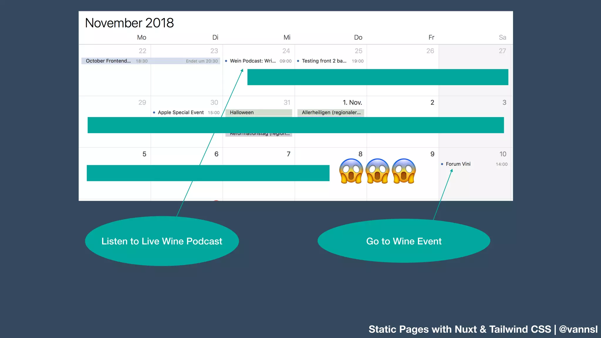 Static Pages with Nuxt & Tailwind CSS | @vannsl Listen to Live Wine Podcast Go to Wine Event 😱😱😱 
