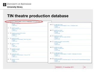 TIN theatre production database 
