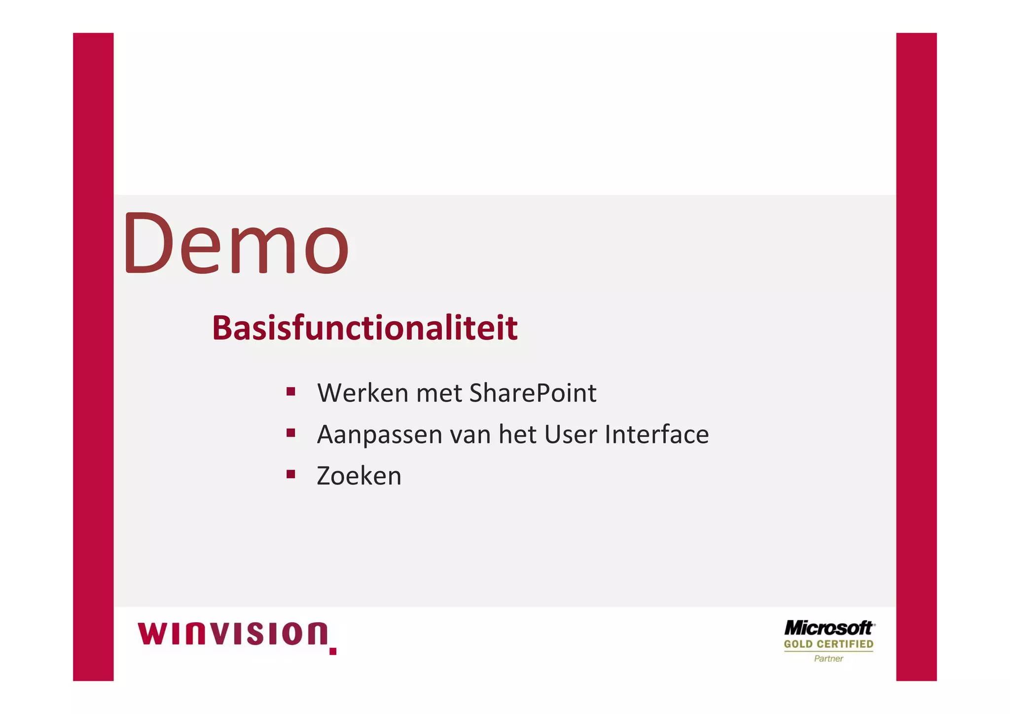 SharePoint Digitale Documentenhuishouding NVBA