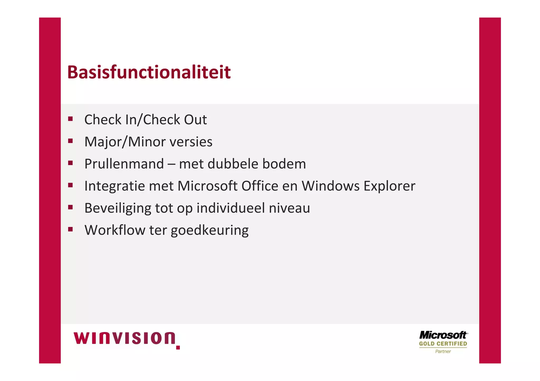 SharePoint Digitale Documentenhuishouding NVBA