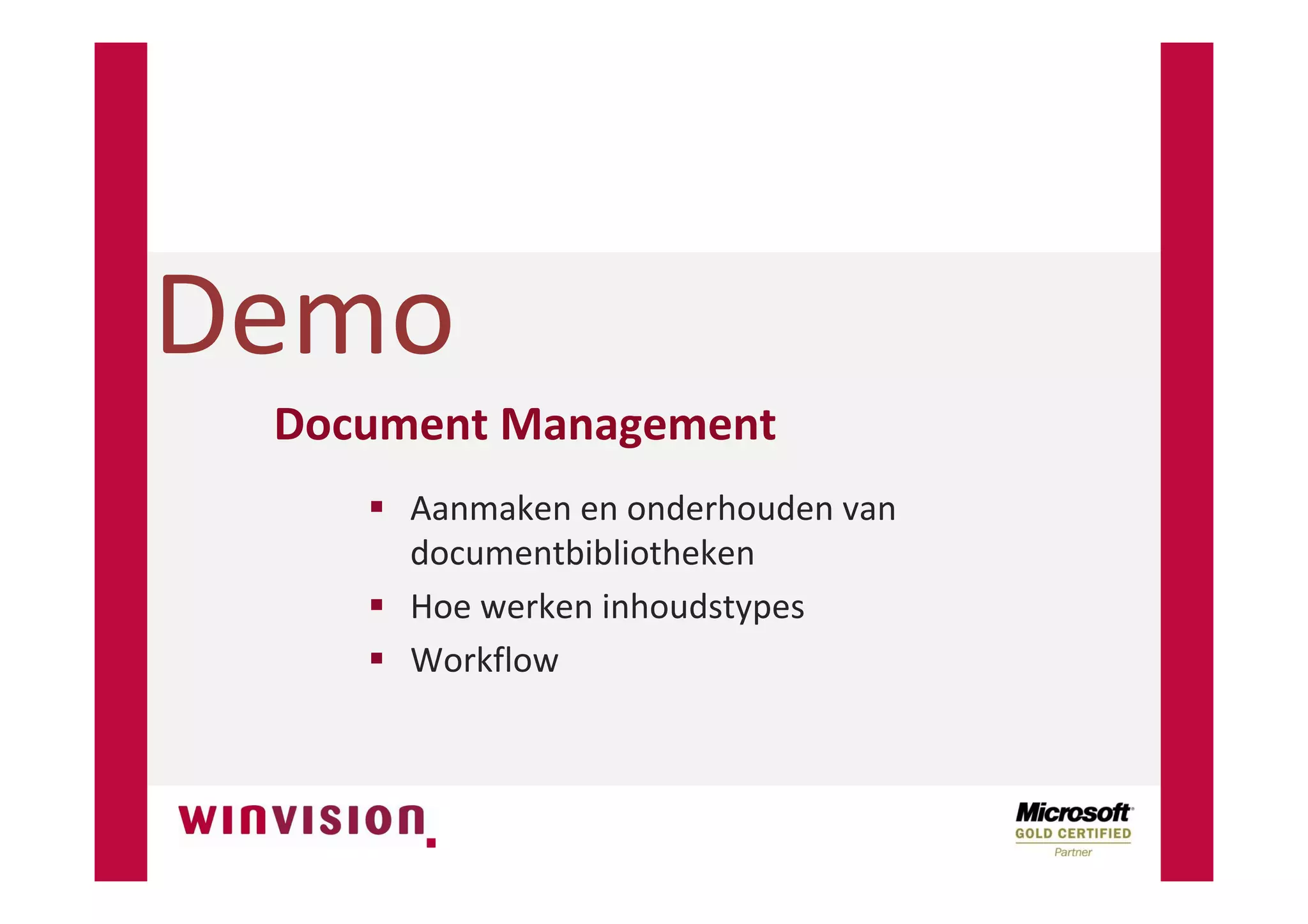 SharePoint Digitale Documentenhuishouding NVBA