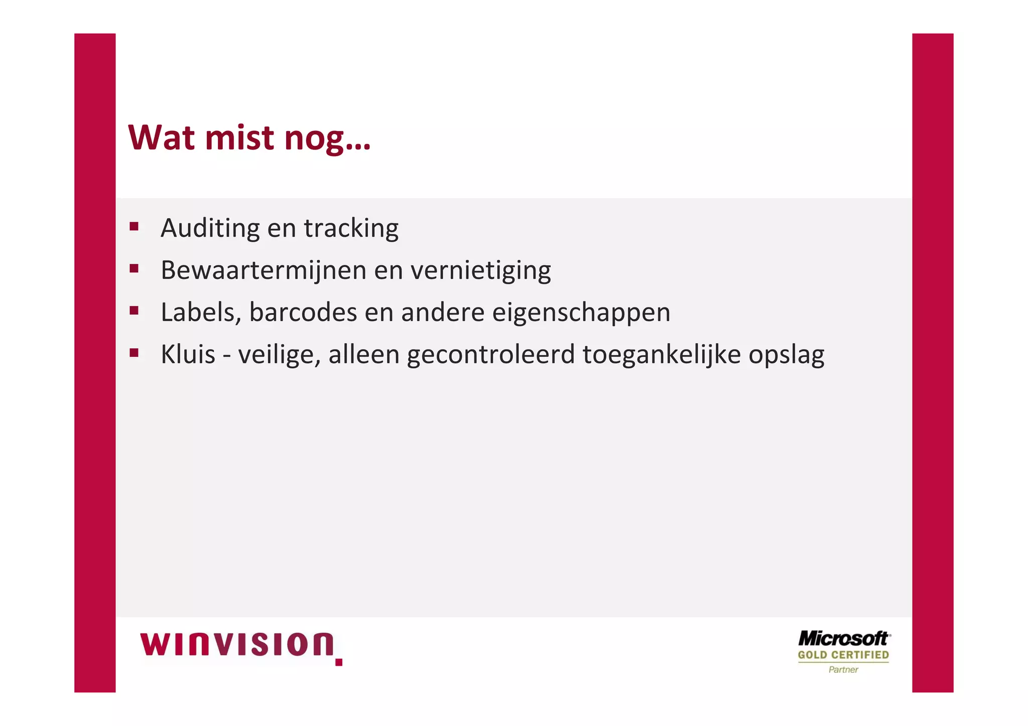 SharePoint Digitale Documentenhuishouding NVBA
