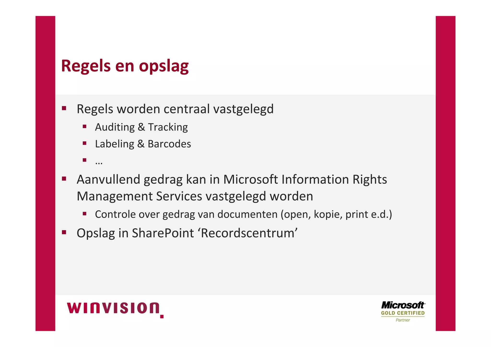 SharePoint Digitale Documentenhuishouding NVBA