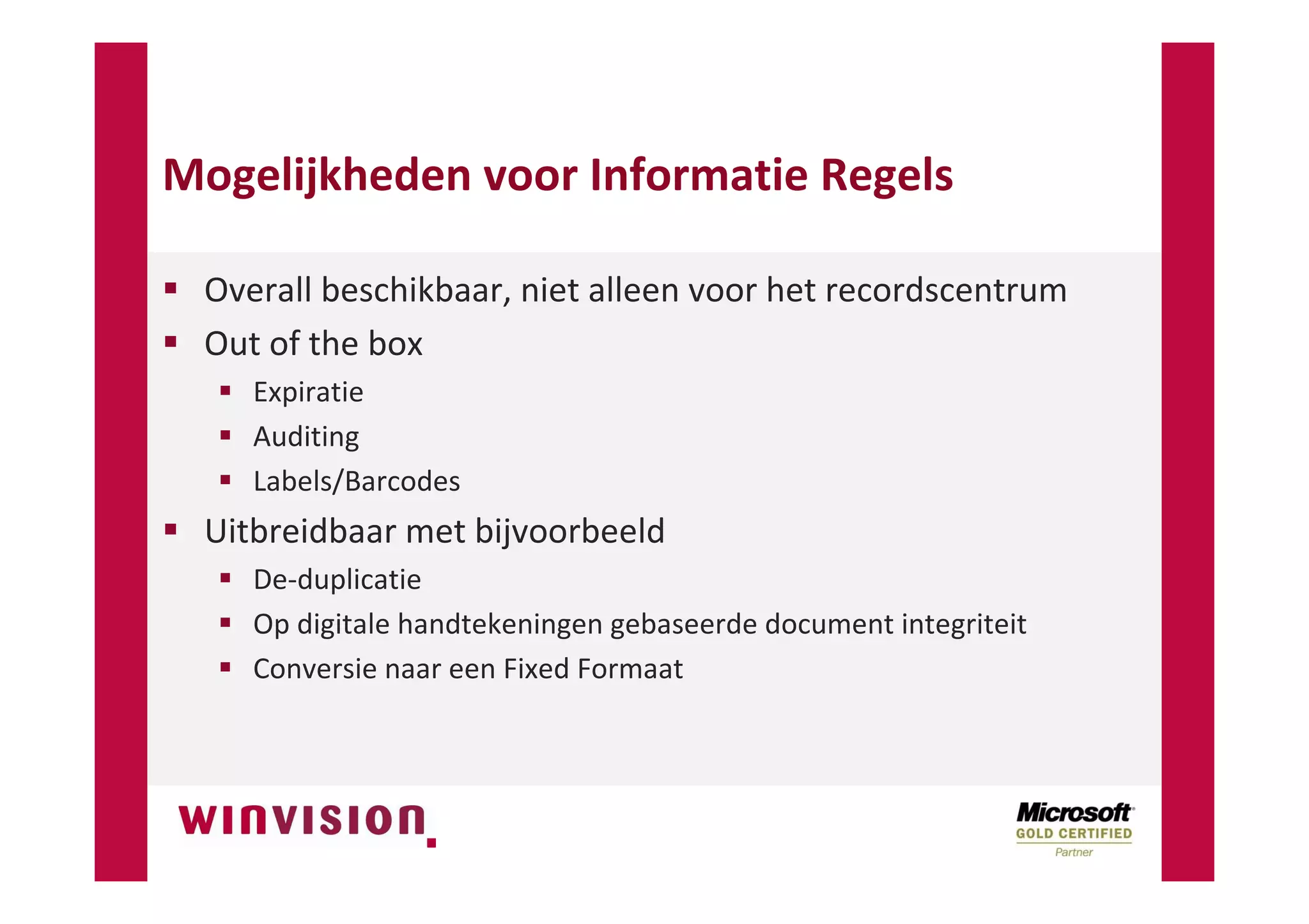 SharePoint Digitale Documentenhuishouding NVBA