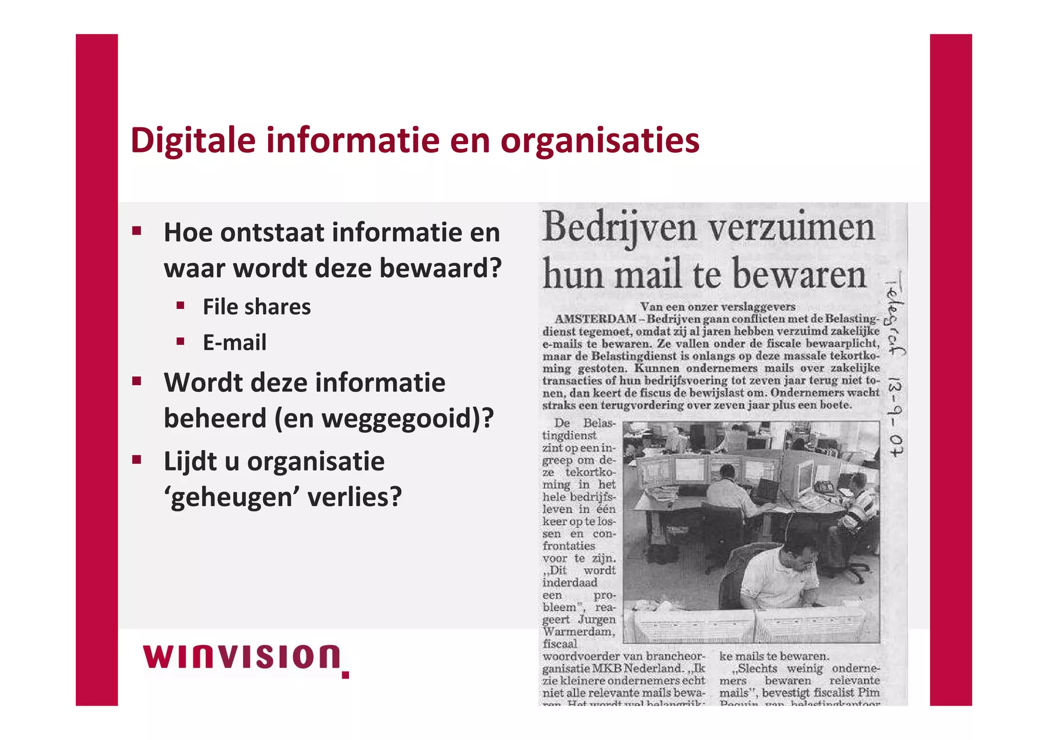 SharePoint Digitale Documentenhuishouding NVBA