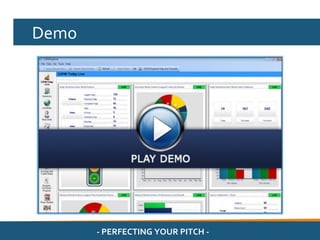Demo




       - PERFECTING YOUR PITCH -
 