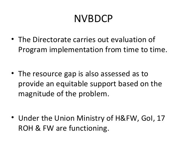 NVBDCP National Vector Borne Disease Control Program