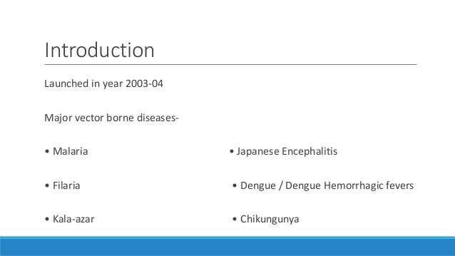 National Vector Borne Disease Control Programme (NVBDCP)