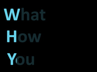 What
How
You
 