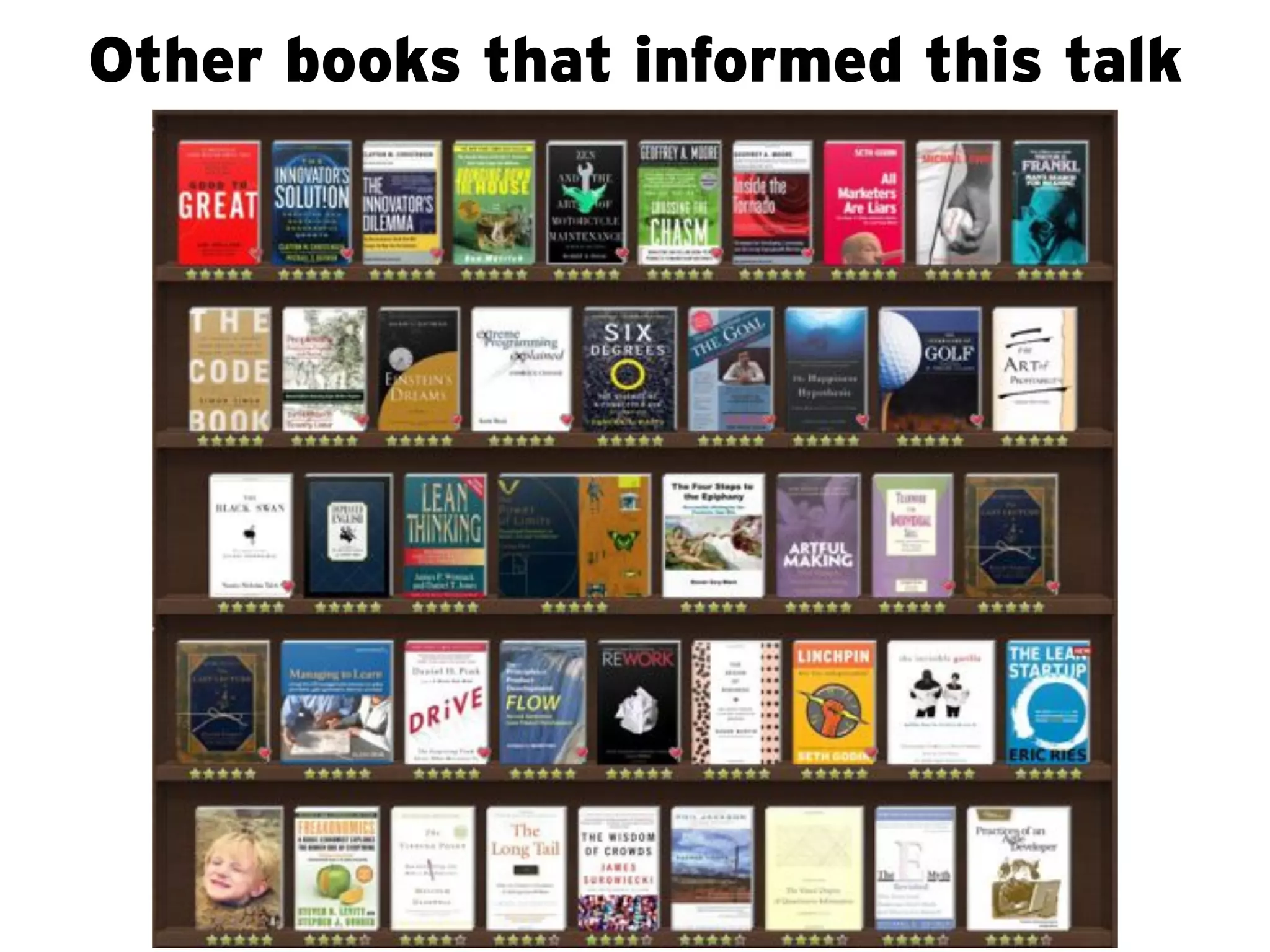 Other books that informed this talk
 