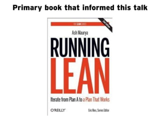 Primary book that informed this talk
 