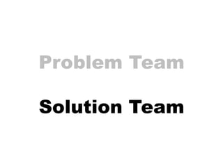 Problem Team

Solution Team
 