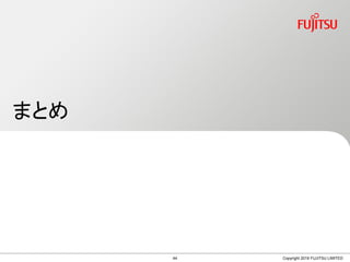 ޤȤ
Copyright 2019 FUJITSU LIMITED44
 