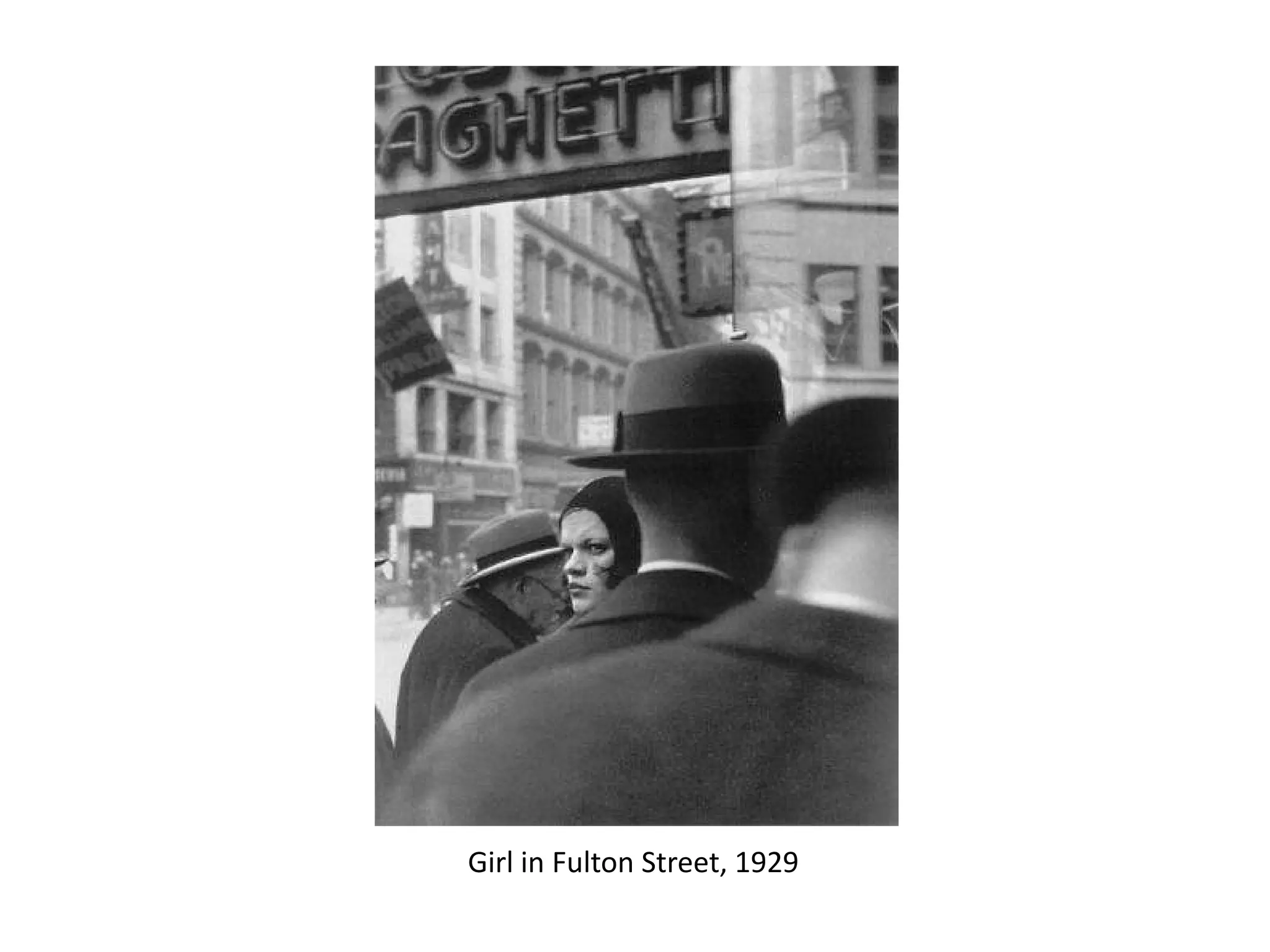 Girl in Fulton Street, 1929

 