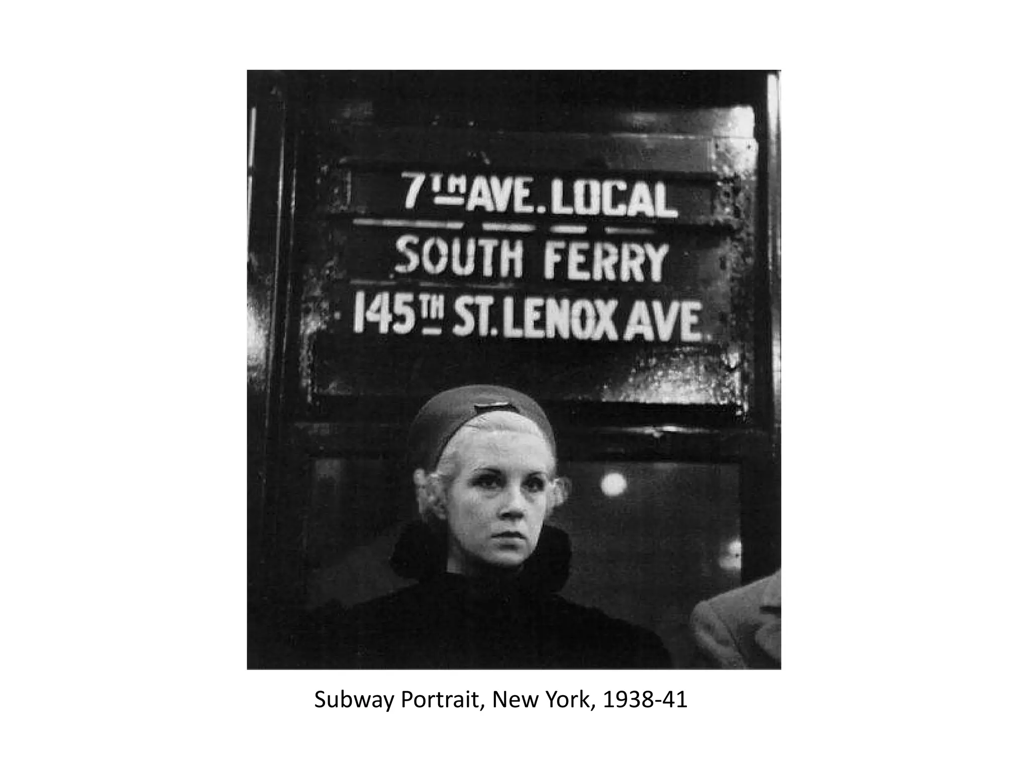 Subway Portrait, New York, 1938-41

 