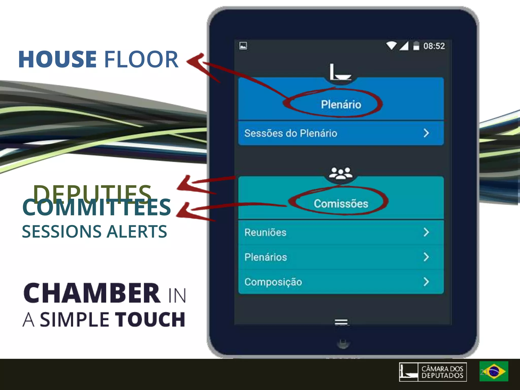 DEPUTIES
HOUSE FLOOR
COMMITTEES
SESSIONS ALERTS
21
 