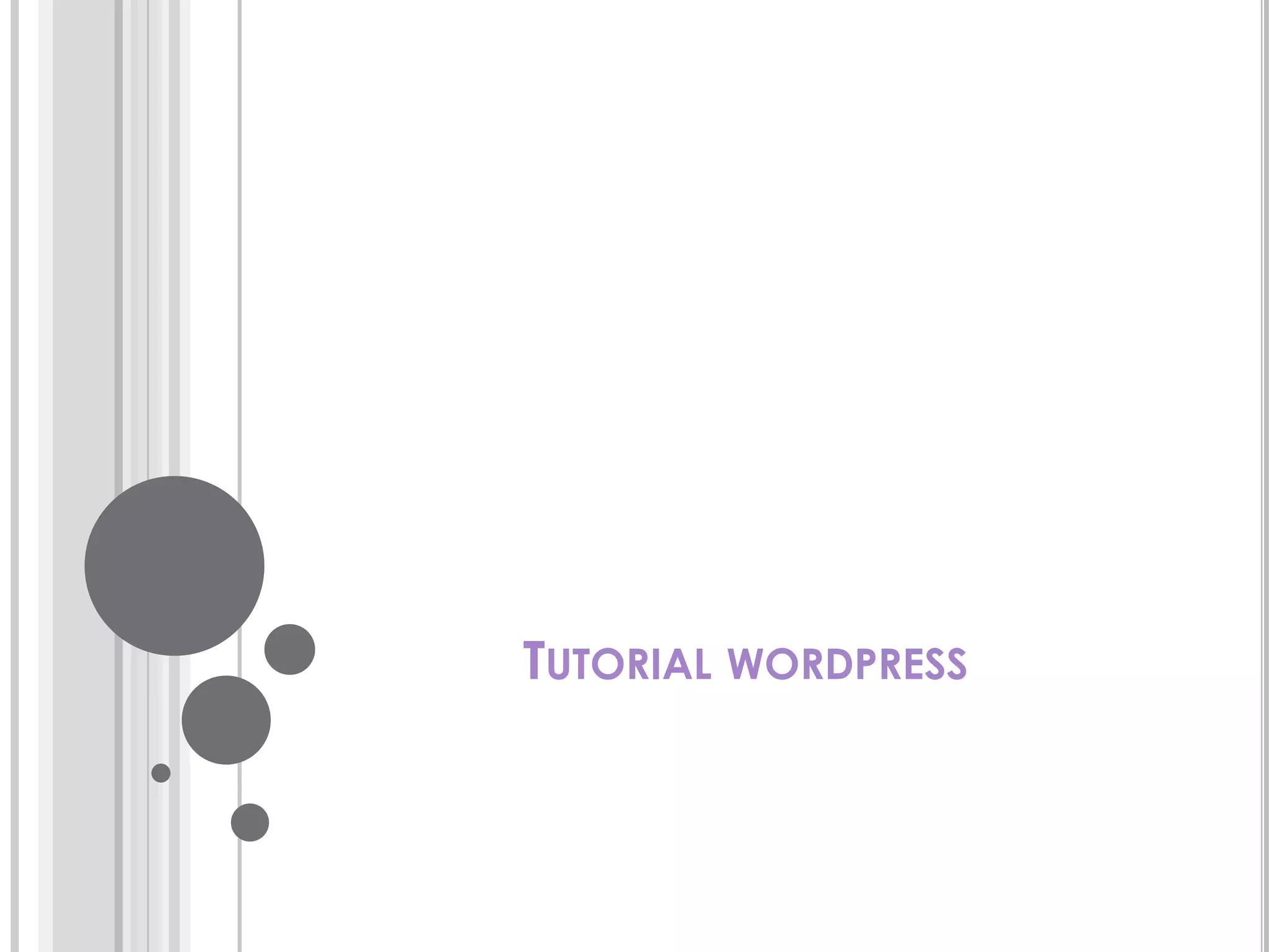 TUTORIAL WORDPRESS