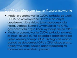 Generowanie i wizualizacja zbioru Mandelbrota na CUDA | PPTX