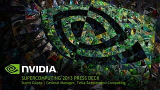 SUPERCOMPUTING 2013 PRESS DECK

Sumit Gupta | General Manager, Tesla Accelerated Computing

 