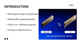 NVIDIA A100 vs L4 GPU: AI Training and Inference Performance Comparison ...