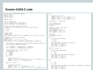 Page 28
Erosion CUDA C code
 