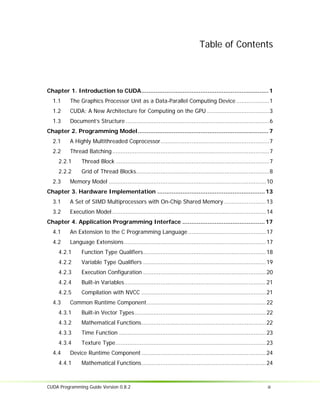 Nvidia cuda programming_guide_0.8.2 | PDF
